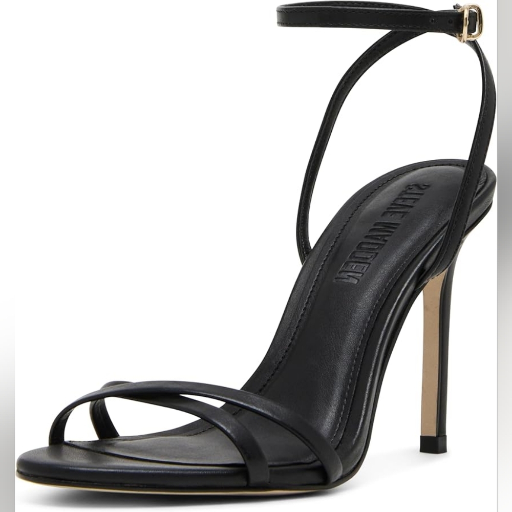 Steve Madden Black Strappy Heeled Sandals